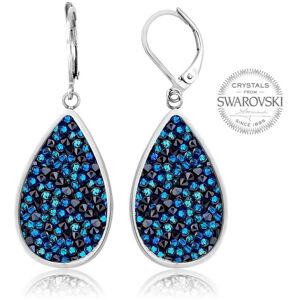 Levien Gyönyörű fülbevalók kristályokkal SS Rocks Pear 24 bermuda kék