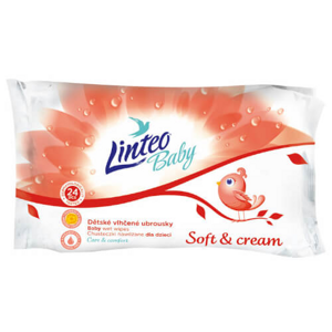 Linteo Nedves törlőkendőkBaby Soft & Cream 24 db