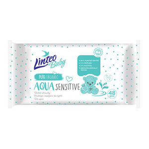 Linteo Nedves törlőkendők  Baby Aqua Sensitive 48 db