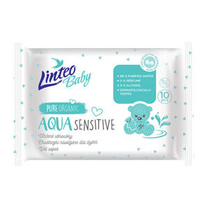 Linteo Nedves törlőkendők  Baby Aqua Sensitive 10 db