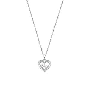 Lotus Silver Szívecske alakúromantikus ezüst nyaklánc cirkóniumkövekkel LP3043-1/1
