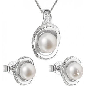 Evolution Group Luxus ezüst ékszerkészlet valódi gyöngyökkelPavona 29026.1 (fülbevaló, lánc, medál)