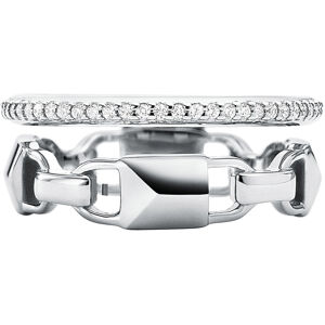 Michael Kors Modern dupla ezüst gyűrű MKC1025AN040 47 mm