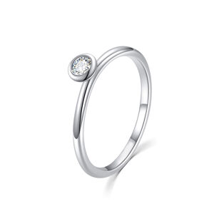 MOISS Bájos ezüst gyűrű tiszta cirkónium kövekkel R00019 57 mm