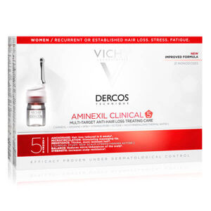 Vichy Dercos Aminexil Clinical 5 21 x 6 ml többcélú kezelés hajhullásban szenvedő nőknek