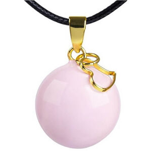 MUMMY BELL Női nyaklánc rózsaszín csengő  LOVE K10L18