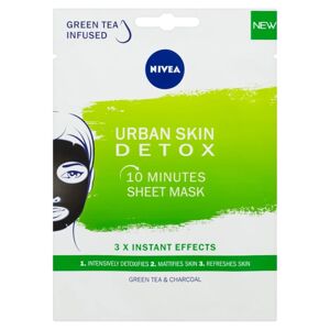 Nivea Méregtelenítő 10 perces szövetmaszk Urban Skin (10 Minutes Sheet Mask) 1 db