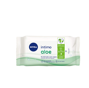 Nivea Intim törlőkendők Intimo Aloe (Intimate Care Wipes) 15 db