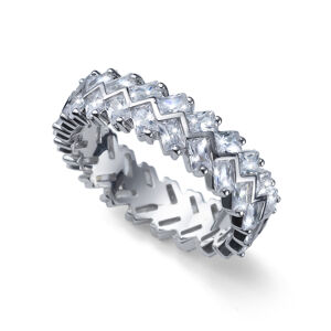 Oliver Weber Eredeti ezüst gyűrű kristályokkal Legend 63260 52 mm