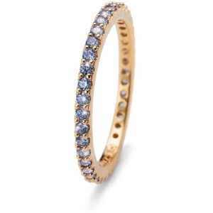 Oliver Weber Jolie aranyozott ezüst gyűrű kék ​​kristályokkal  63225G BLU M (53 - 55 mm)