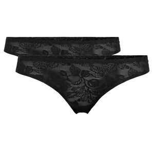 ONLY 2 PACK - női tanga alsó  ONLMYNTE 15235389 Black XS