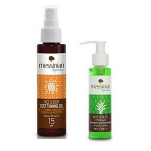 Messian Spa Napvédő olaj arcra és testre SPF 15 100 ml + Aloe Vera Gel 100 ml