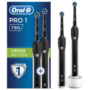 Oral B Elektromos fogkefe Duopack Pro1 790 Black 2 db