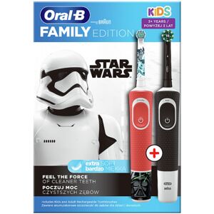 Oral B Elektromos fogkefe készlet Vitality D100 Cross Action Black + D100 Star Wars Family Pack