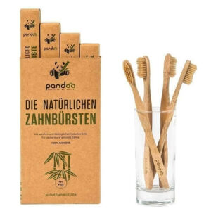 Pandoo Bambusz fogkefék gyerekeknek Medium Soft - előnyös csomag 4 db