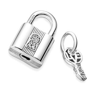 Pandora Játékos ezüst medálok Lakat és kulcs Moments 790088C01