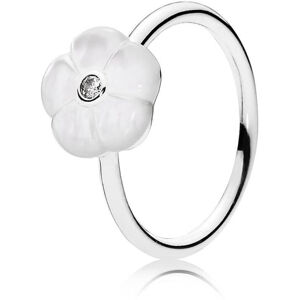 Pandora Romantikusgyűrű fehér virággal 190999MOP 50 mm