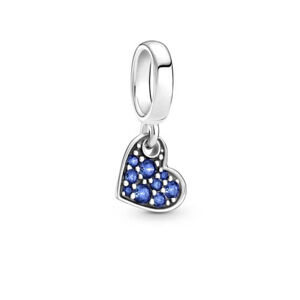 Pandora Romantikus ezüst medál Kék szív Colours 799404C01