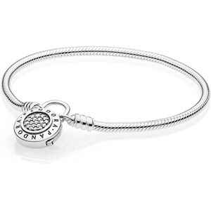 Pandora Ezüst karkötő csillogó zárral 597092CZ 17 cm