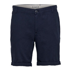 SELECTED HOMME Férfi rövidnadrág  SLHSTRAIGHT-PARIS LINEN SHORTS W Dark Sapphire S