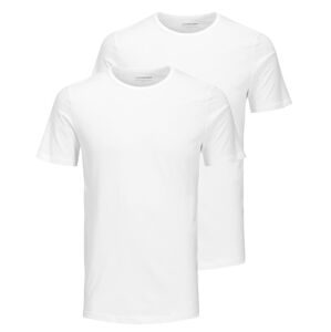 Jack&Jones Férfi póló Basic Crew Neck Tee Ss 2 pack Noos White XXL