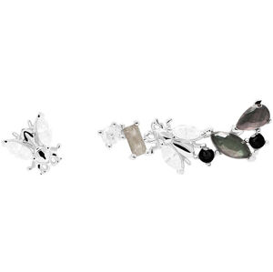 PDPAOLA Aszimmetrikus ezüst fülbevalók cirkónium kővel  REVERY Silver AR02-321-U