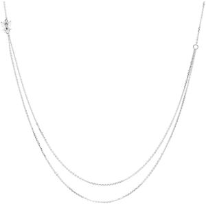 PDPAOLA Elegáns ezüst dupla nyaklánc BREEZE Silver CO02-202-U
