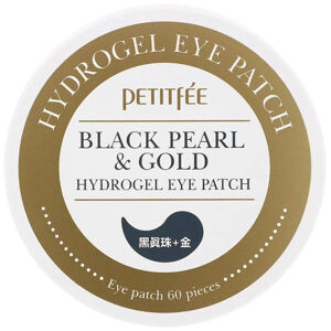 Petitfée Hidrogél szemkörnyékápoló maszk fekete gyöngyökkel Black Pearl & Gold (Hydrogel Eye Patch) 60 db