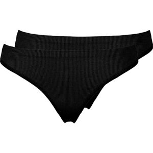 Pieces 2 PACK -  női tanga alsó  PCSYMMI 17107723 Black L/XL