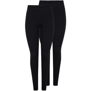 Pieces 2 PACK - Női leggings PCMAJA 17106339 Black XL