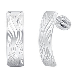 Praqia Jewellery Divatos ezüst fülbevalók Silver river NA6333_RH