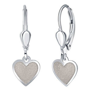 Praqia Jewellery Ezüst fülbevaló lányoknak Krém szív NA6350_RH