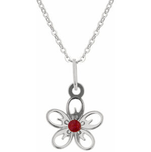 Praqia Jewellery Ezüst nyaklánc lányoknak Almafa virágok KO5103_BR030_40 (lánc, medál)
