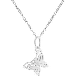 Praqia Jewellery Lányos ezüst nyaklánc Pillangó KO5228_BR030_40 (lánc, medál)