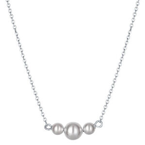 Praqia Jewellery Elegáns ezüst nyaklánc  Satin pearl N6342_RH