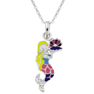 Praqia Jewellery Gyönyörű lány nyaklánc Sellő KO8086_BR030_40_RH (lánc, medál)