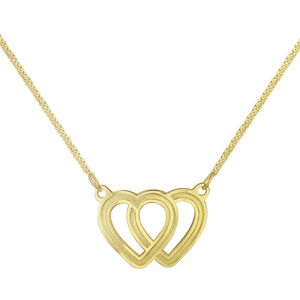 Praqia Jewellery Gyönyörű ezüst nyaklánc összefonott szívvel Love la N6255_C