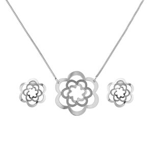 Praqia Jewellery Gyönyörű ezüst ékszer szett N5185_NA5186_RH (nyaklánc, medál, fülbevaló)