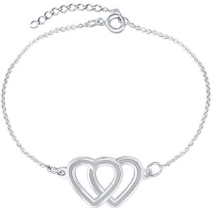 Praqia Jewellery Gyönyörű ezüst karkötő szívvel Lovela KA6063_C