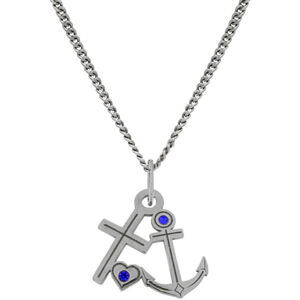 Praqia Jewellery Tengerész ezüst nyaklánc Anchor KO5156JP (lánc, medál)