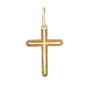 Praqia Jewellery Gyengéd sárga arany medál Kereszt PA7059