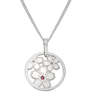 Praqia Jewellery Gyengéd ezüst nyaklánc  Sakura KO5033JP  (lánc, medál)