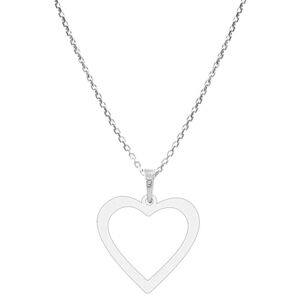 Praqia Jewellery Eredeti ezüst nyaklánc Heart KO1216_MO040_45_RH (lánc, medál)