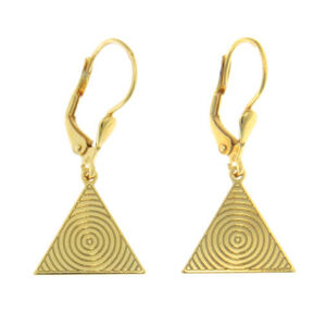 Praqia Jewellery Aranyozott ezüst fülbevalók Háromszög NA6244