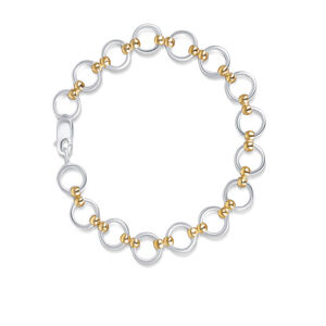 Praqia Jewellery Bájos bicolor ezüst karkötő Rona KA6363_RH