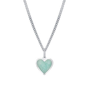 Praqia Jewellery Romantikus ezüst nyaklánc  Mint Heart KO6367_CU040_45_RH  (lánc, medál)