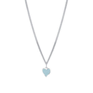 Praqia Jewellery Romantikusezüst nyaklánc Kék szív KO6484_CU035_40_RH (lánc, medál)