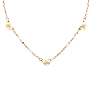 Praqia Jewellery Finom arany nyaklánc szívekkel N7048