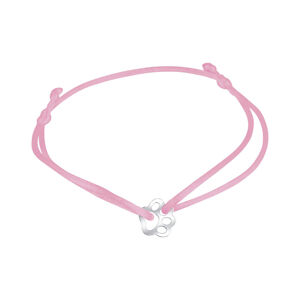 Praqia Jewellery Zsinór rózsaszín kabala karkötő Mancs KA6175