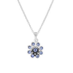 Praqia Jewellery Ezüst nyaklánc virág medállal Mia KO6086_BR030_45_RH (lánc, medál)